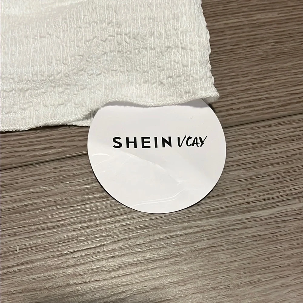 SHEIN White Tie-Front Women's Top - Picture 2 of 6
